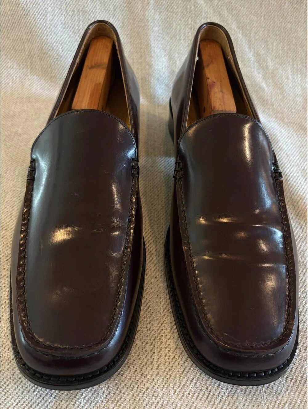 Cole Haan City Italian Burgundy Leather Venice Loafers Mens 11.5 M C01121